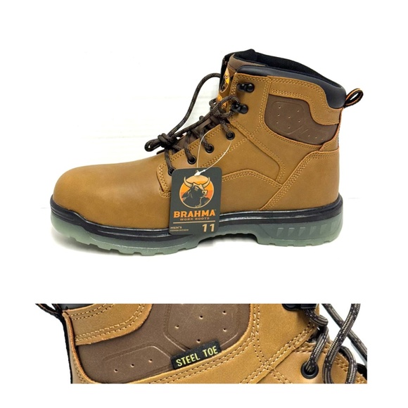 COPY - NEW / BRAHMA Men's Combustion Steel Toe Work Boots Sz 11 - Picture 3 of 9